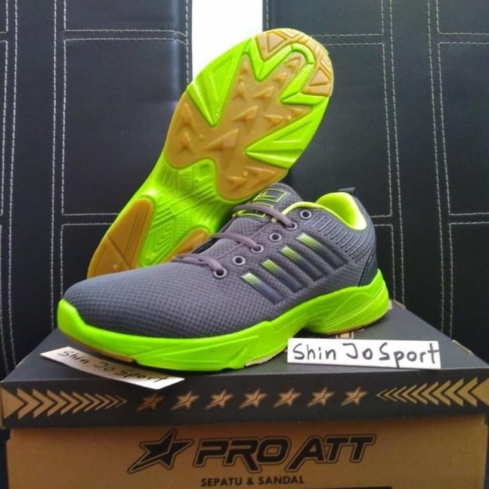 Sepatu Pro Att Voli Badminton Lari Jogging Original Murah Hijau Neon