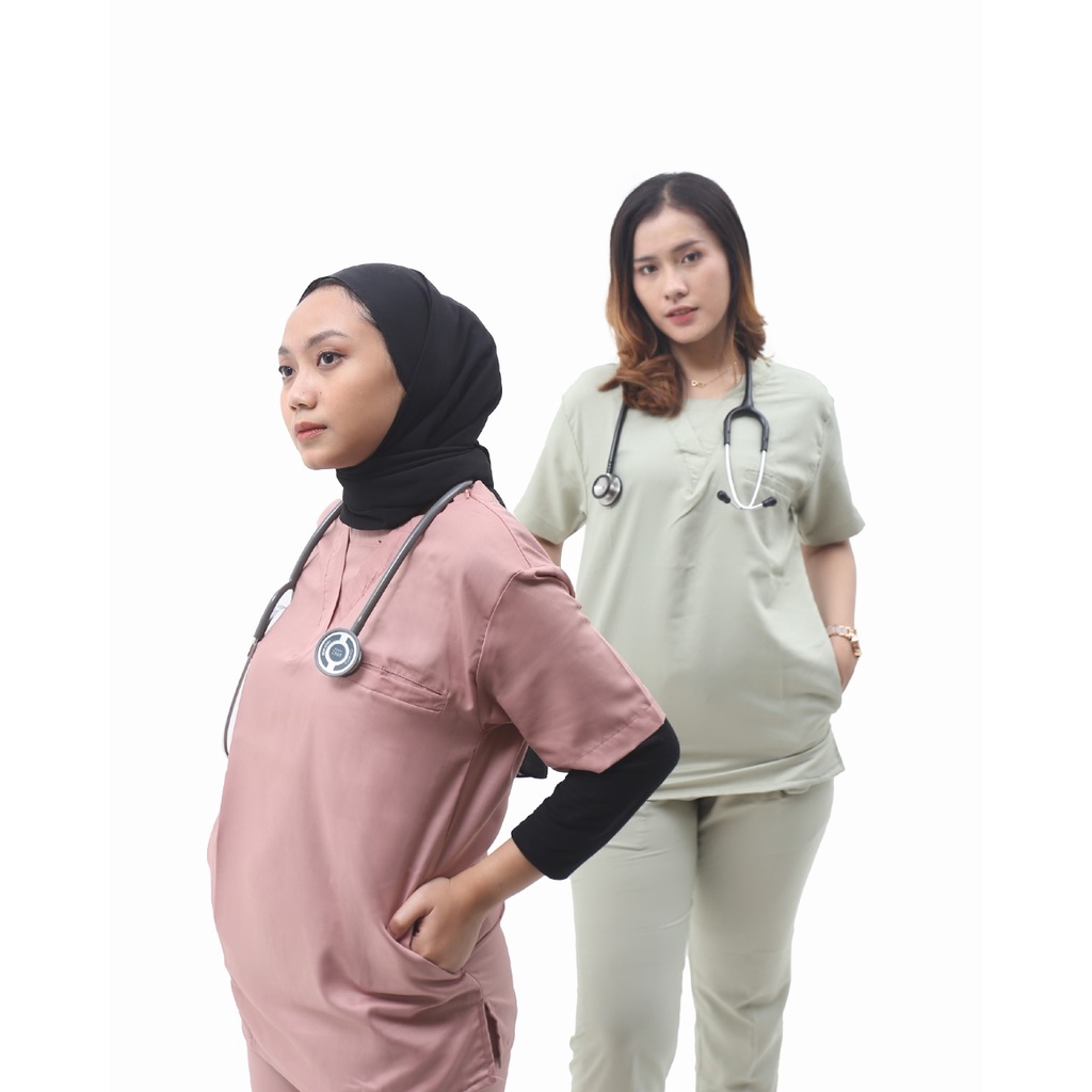 setelan baju ok / medical scrub / baju operasi / baju scrub FREE SABLON NAMA
