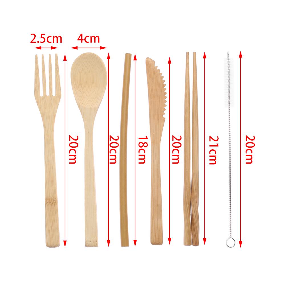 6Pcs Set Sumpit  Kayu  Portable untuk Outdoor Rumah 