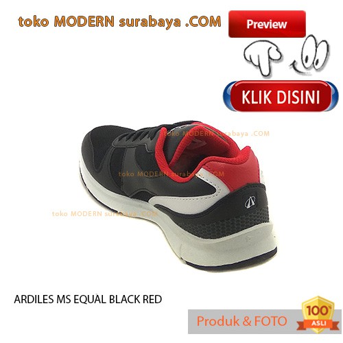 ARDILES MS EQUAL BLACK RED sepatu pria kets running casual sneakers