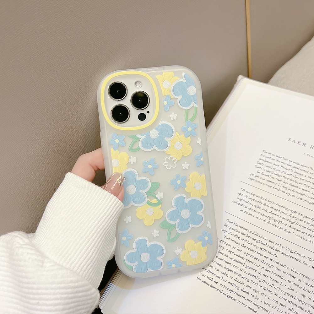 Soft Case Silikon TPU Motif Bunga Untuk iPhone 11 7Plus 8Plus Xr XS Max 13 12 Pro Max