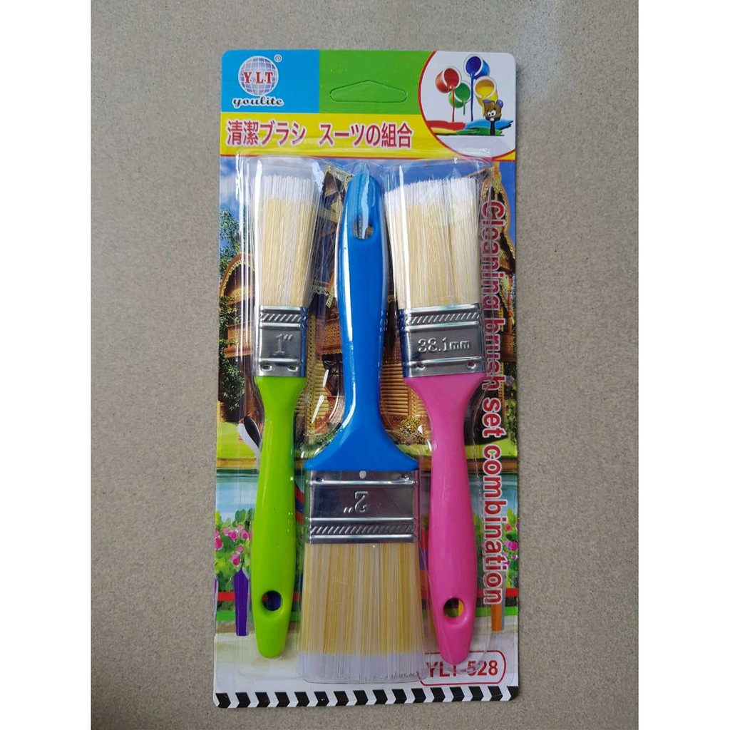 

Unik kuas cat 3 pcs warna warni Limited