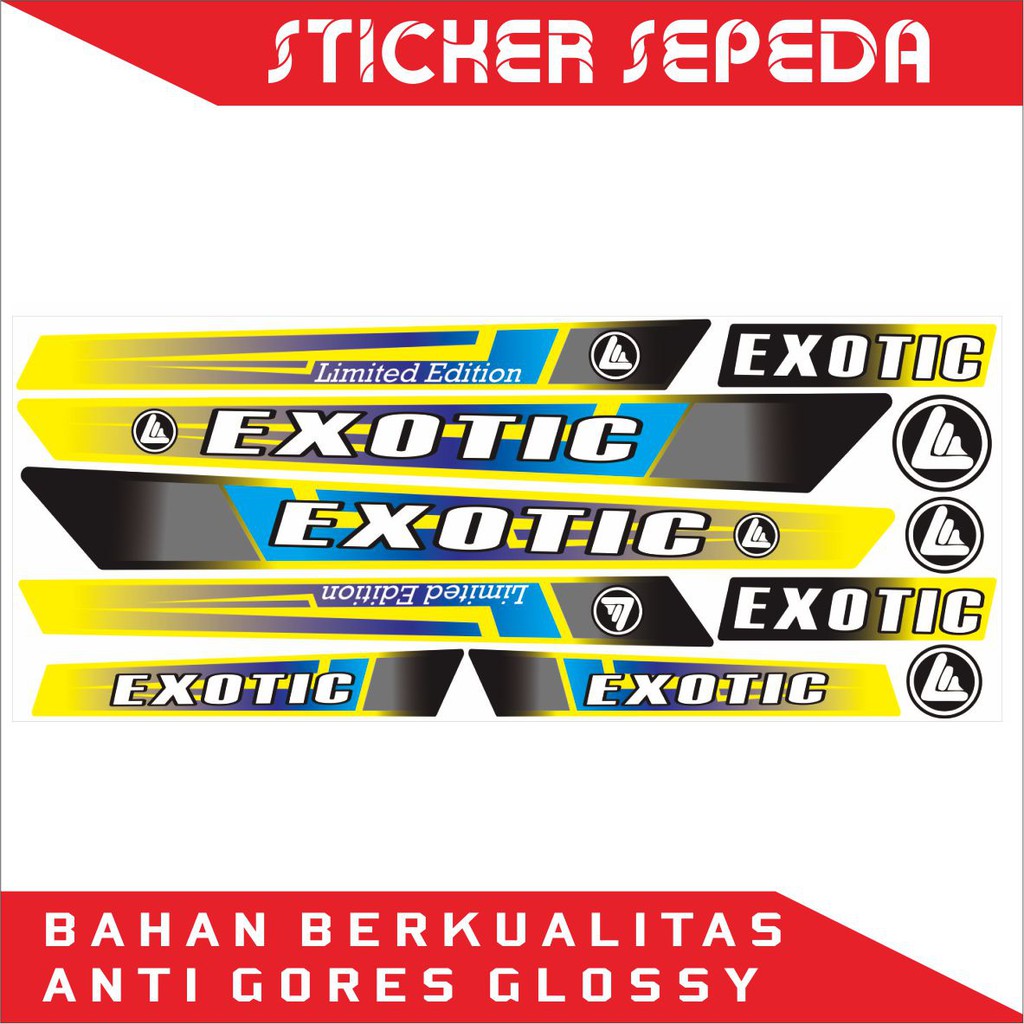 STICKER SEPEDA - STICKER SET SEPEDA MEREK EXOTIC - 01 - SAHILA STICKER