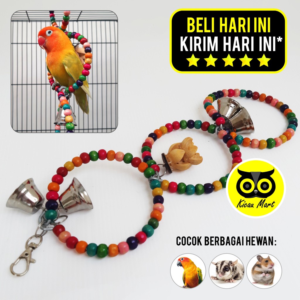 AYUNAN TRIPLE MAINAN BURUNG MAINAN LOVEBIRD PARKIT NURI BEO SMALL PARROT MAINAN SUGAR GLIDER TRIPMT