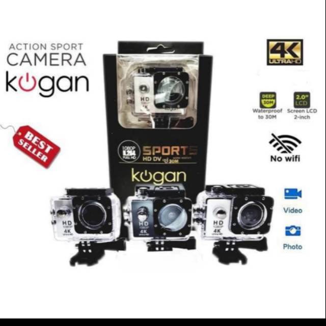 Kamera kogan sport cam 4k non wifi gopro action camera