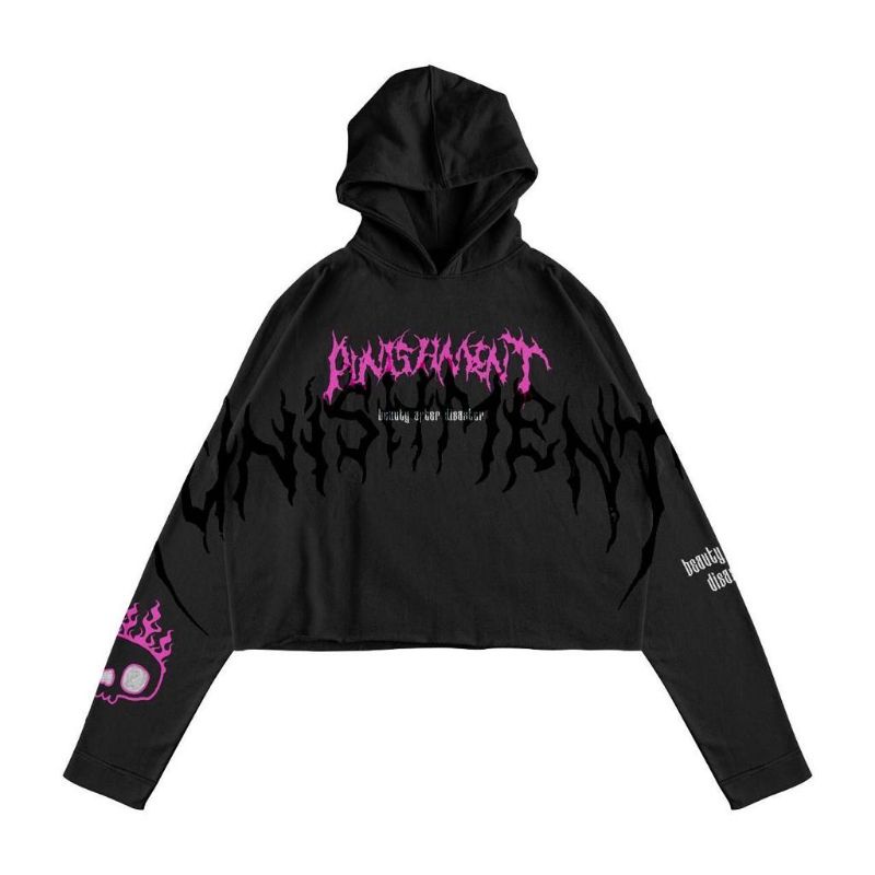 PUNISHMENT Hoodie crop/TERLARIS/Pleasurecostumer/ORIGINAL/LOCALBRAND