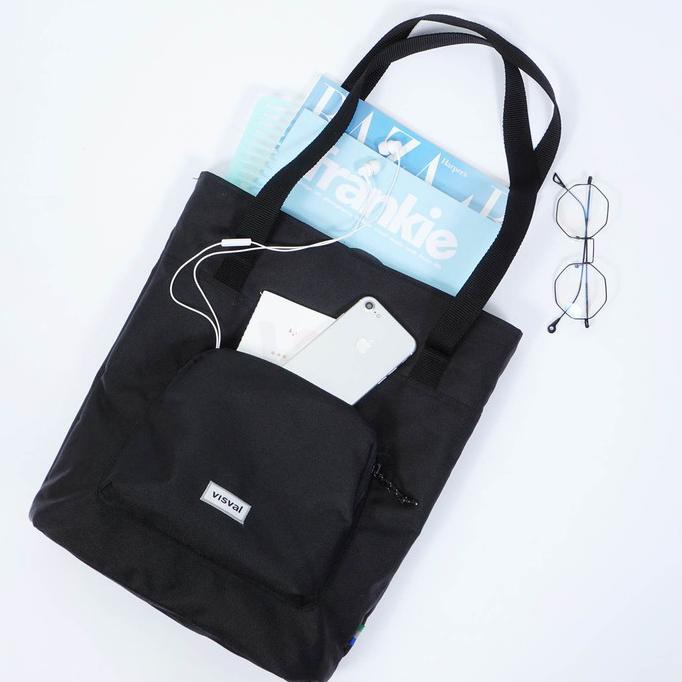 VISVAL - Tote Bag - Galla - Hitam BAGUS