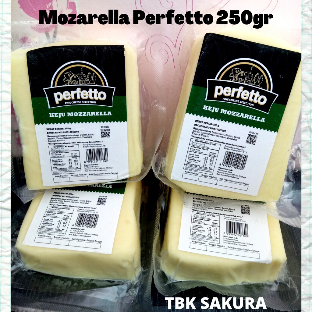 Mozarella Perfetto 250gr (Khusus Instant Palembang)