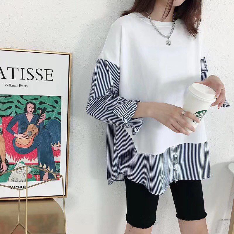 alleen Kemeja Wanita Atasan Jumbo Blouse Big size Pakaian Wanita Over Size S M L XL XXL XXXL 5L