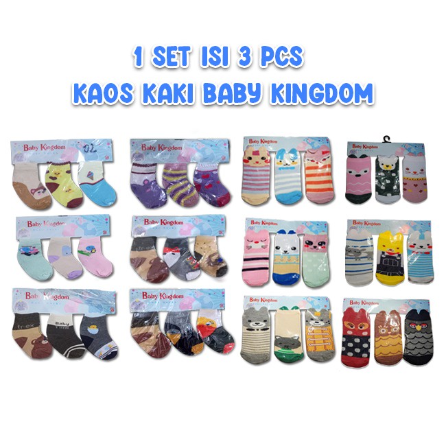 KAOS KAKI BAYI NEWBORN 3 IN 1 BABY KINGDOM BERSERTIFIKASI SNI SARUNG - BELLA SHOP