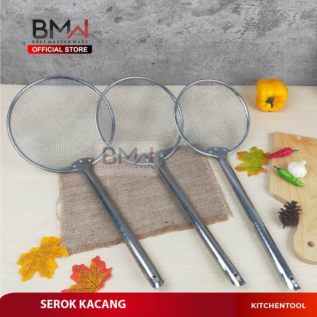 Saringan  jaring Stainles steel / Serok Tirisan Masakan Kerupuk Stainless Steel Tahan Panas