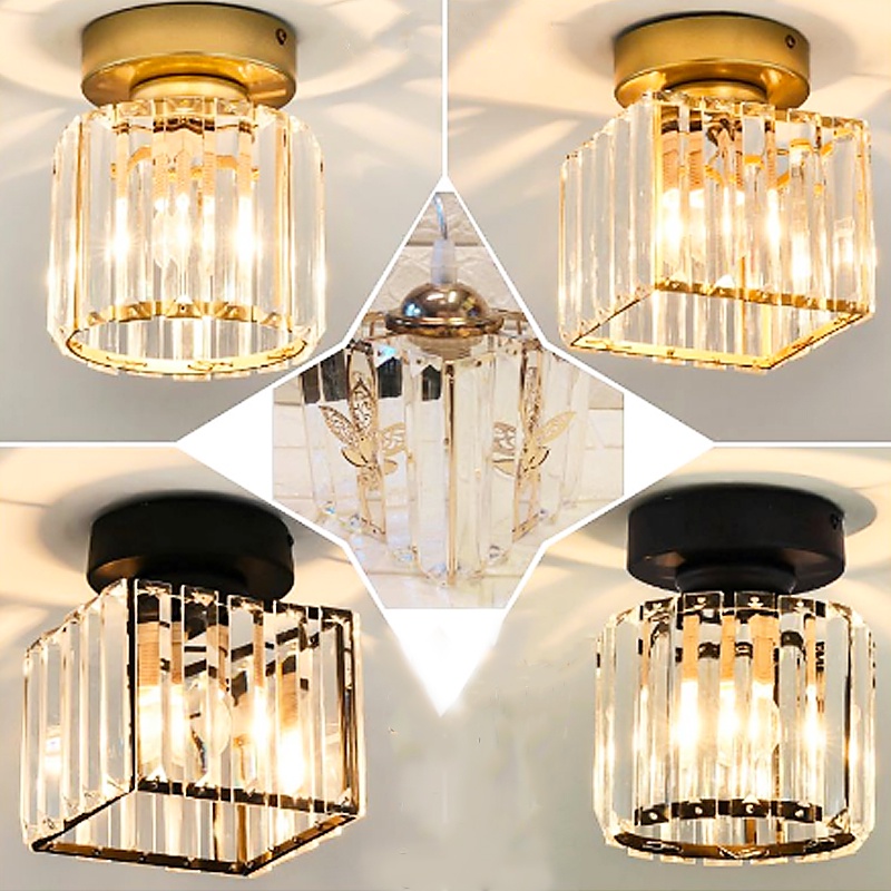 Nordic Kitchen Led Light Ceiling Lights Fixtures Modern Surface Mount Glass Hanging Ceiling   Lamp for Living Room Round Square