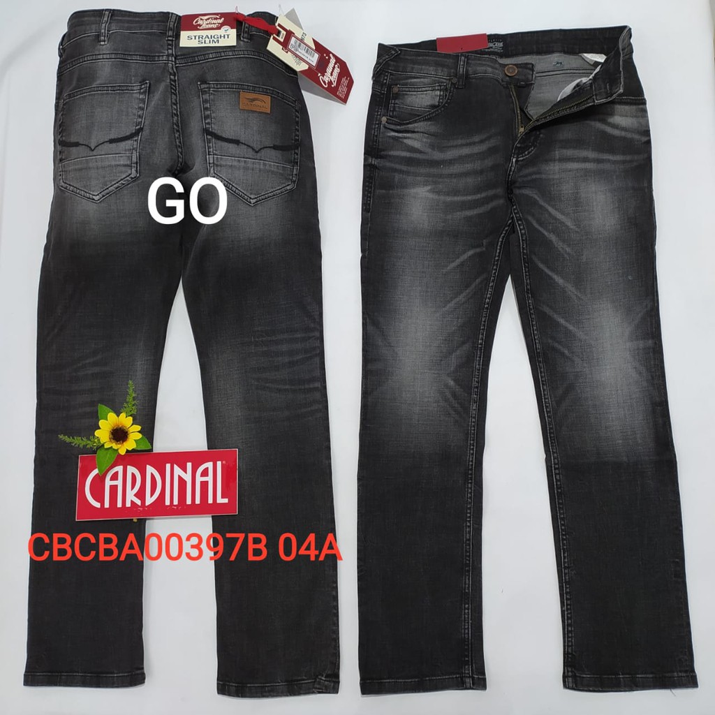 bb F 33 CARDINAL CBCBA Celana Panjang Jeans Reguler Fit Slim Fit Straight Slim Bawahan Laki Dewasa