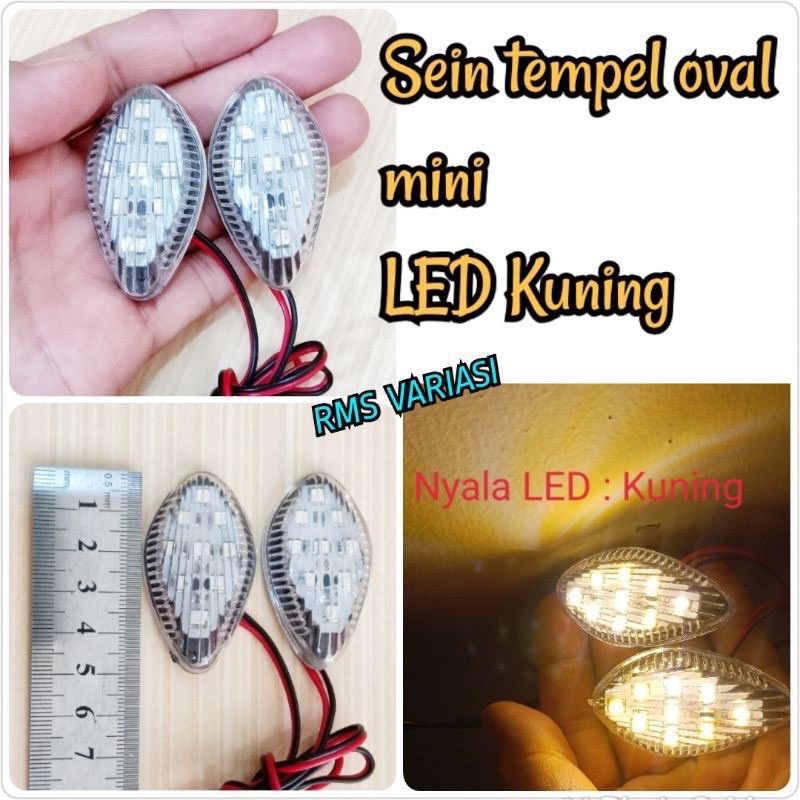 Lampu Sein Led Tempel feeling mini Oval Jempol