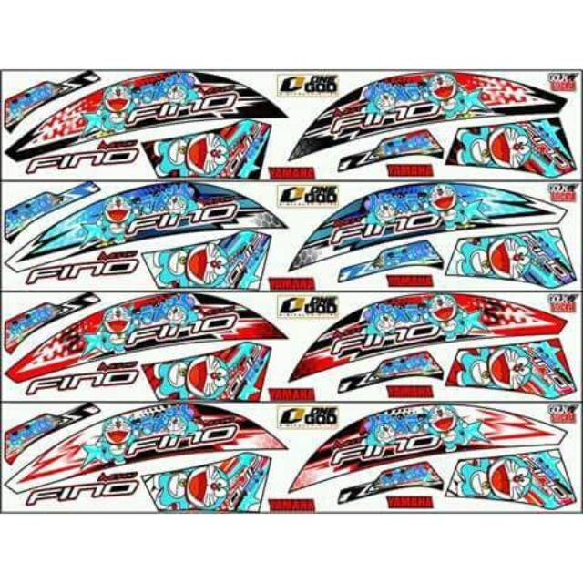Striping Fino 125 Fi Variasi Yamaha Stiker Sticker Skotlet Scotlite Body Motor Lis List Body Li Liss