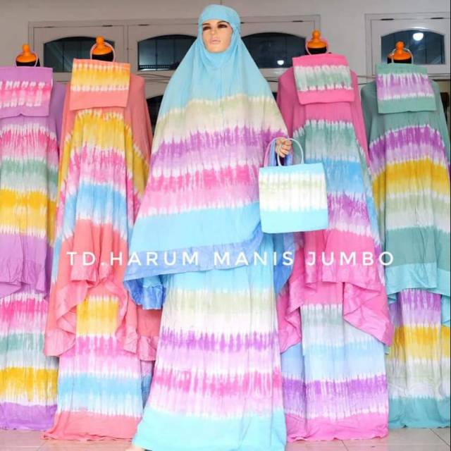 mukena jumbo tydie/ jumputan