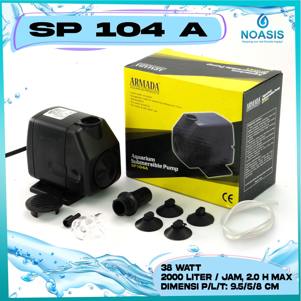 POMPA AIR CELUP AQUARIUM ARMADA SP 104 A SUBMERSIBLE PUMP