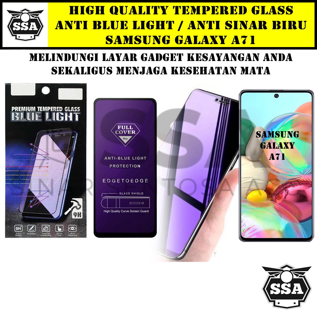 Tempered Glass Samsung Galaxy A71 Anti Blue Light Anti Sinar Biru A 71 Ori Original Hp Temper Anti Lecet Gores TG