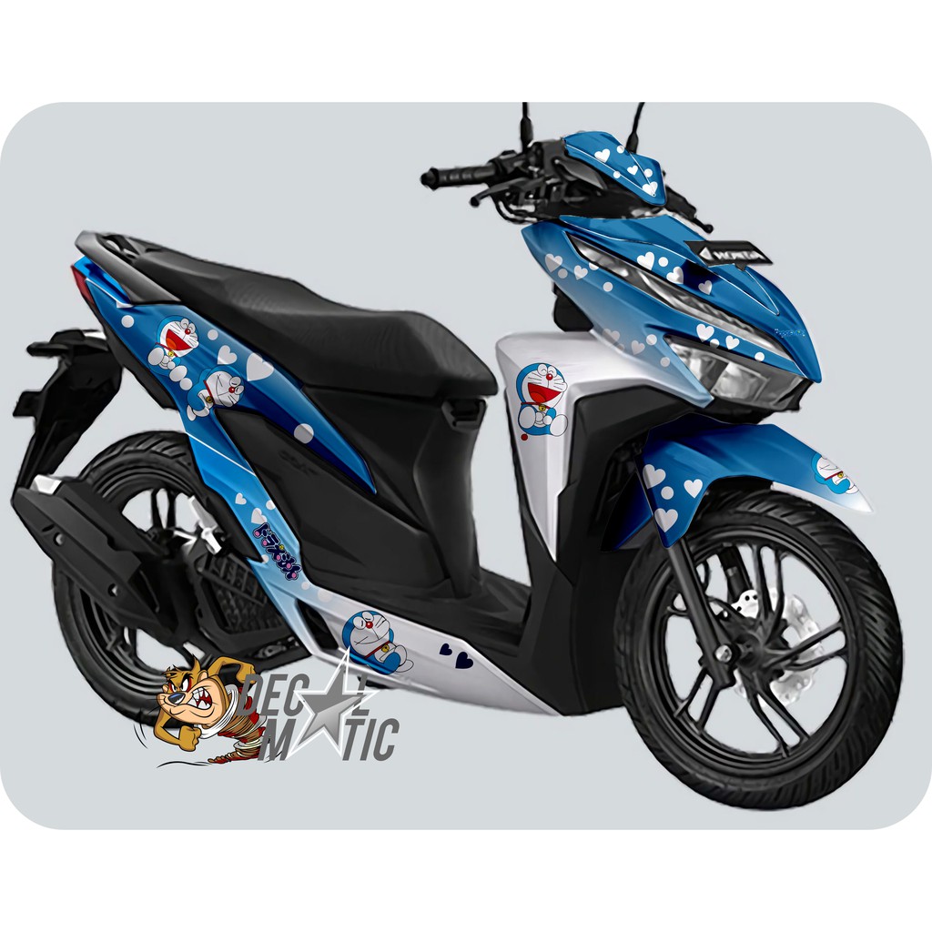 Jual Decal Stiker Full Body Vario 125 150 New Led Doraemon Biru Putih Indonesia Shopee Indonesia