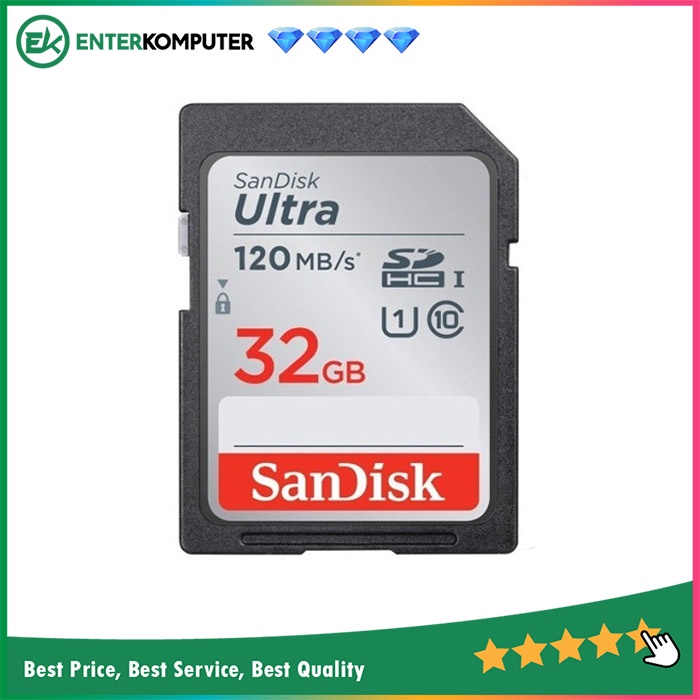 Sandisk SDHC Ultra 32GB Class 10 UHS-1 120MB/s - SDSDUN4-032G