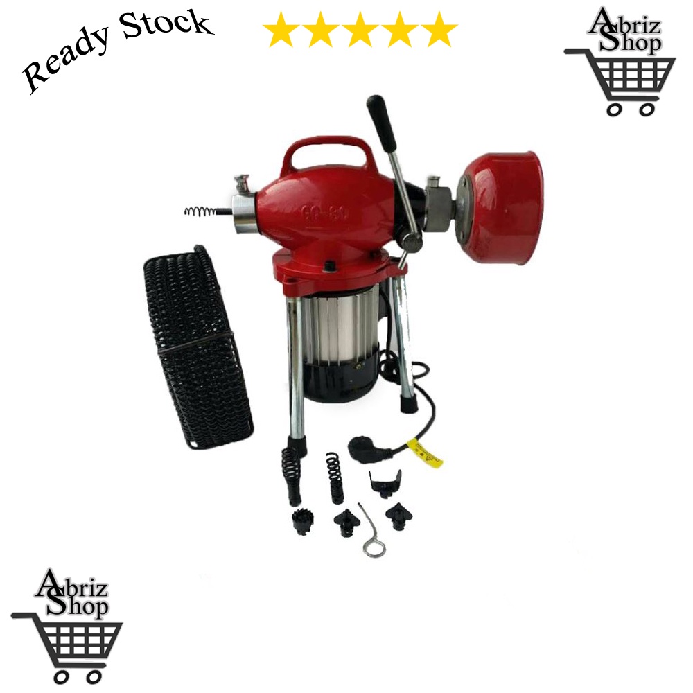 mesin alat rooter drain snake cleaner saluran pipa wc kloset wastafel toilet mampet tersumbat