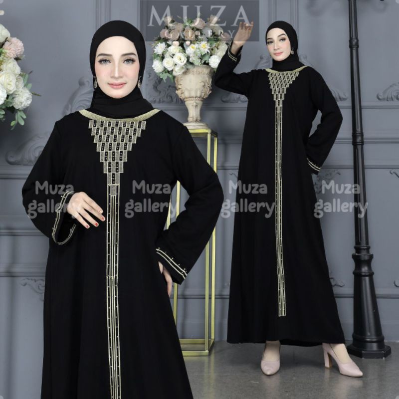 MUZA BEST SELLER ABAYA HITAM SYAR'I DRESS MUSLIM ABAYA TURKEY