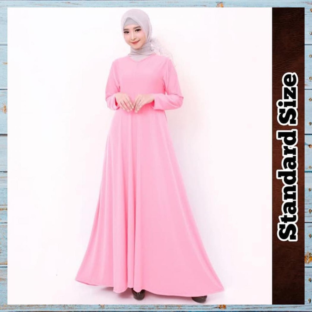 Gamis Jersey / Gamis Polos / Gamis Busui Rok Payung /Baju Gamis Wanita - Navy