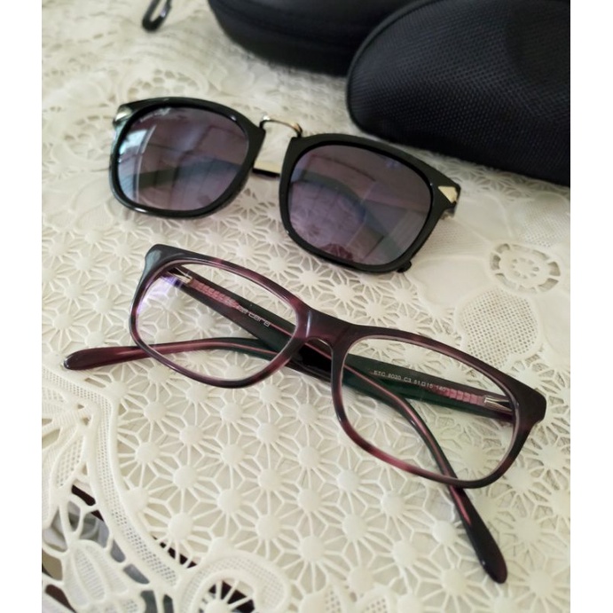 Preloved frame kacamata Et Cetera/ Gratis new sunglasses kacamata hitam Karen Walker