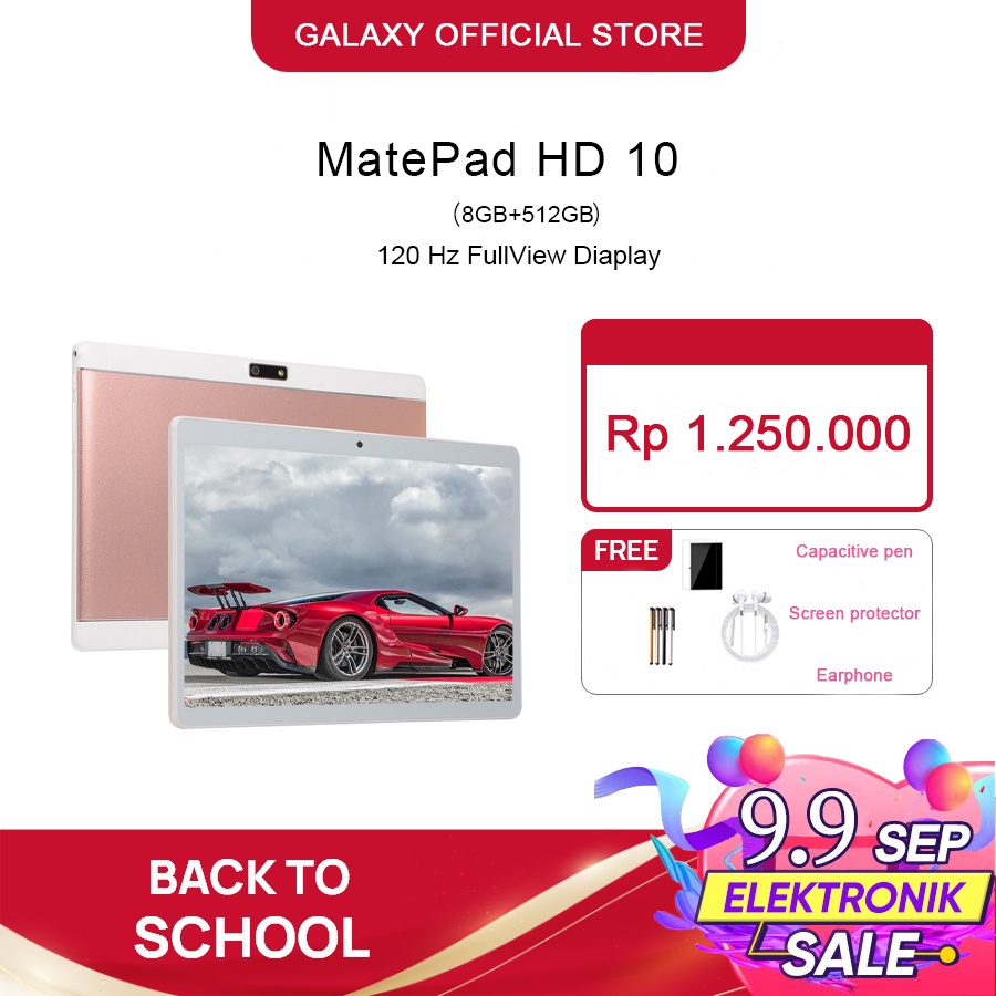 2021 Baru Tablet PC HD10 10.1 inch Drawing Tablet With PenOriginal 4G 5G Android 12GB 256GB Tablet Android Dual Sim Card Supported COD 12GB+512GB