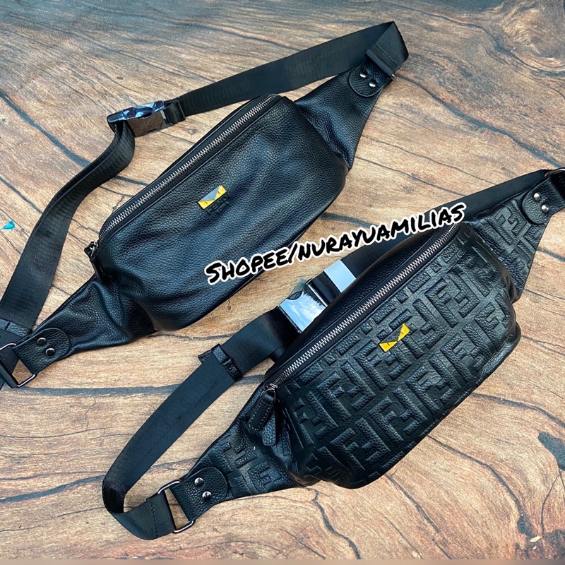 Tas selempang pria fend1 kulit asli Termurah  waistbag pria tas slempang pria import