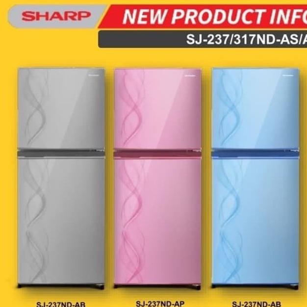 KULKAS 2 PINTU SHARP KIREI III 237 NEW MODEL DGDF5465SE
