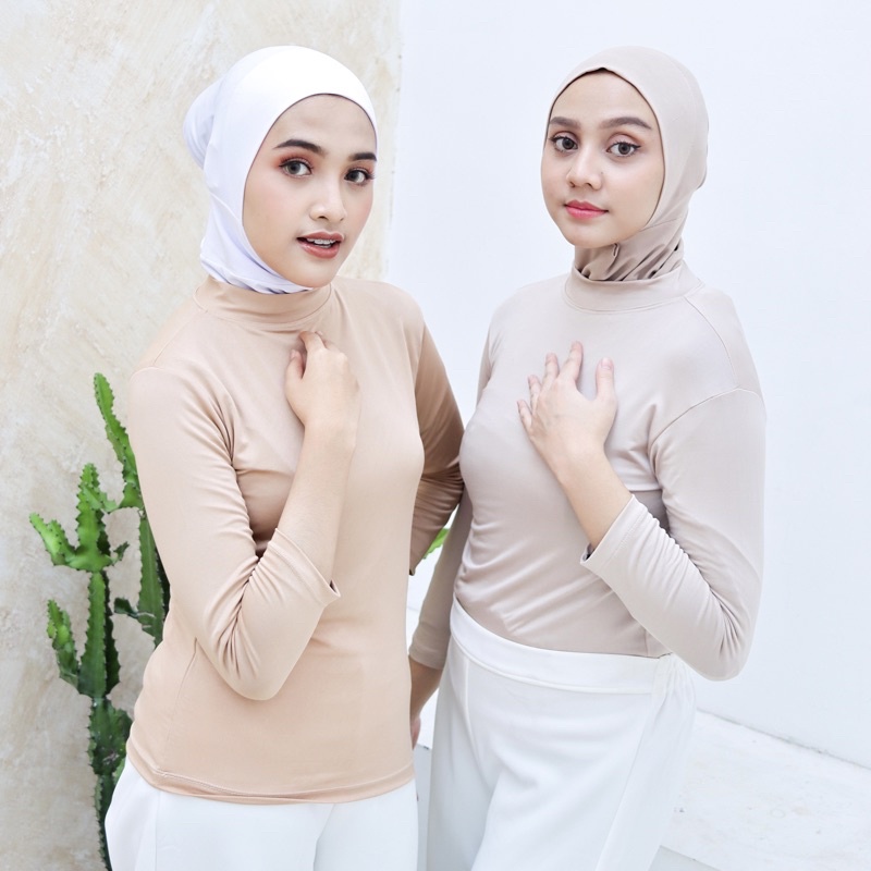 MANSET KAOS WANITA / Manset Baju muslim / inner wanita muslim / Manset turtleneck / inner badan Terbaru