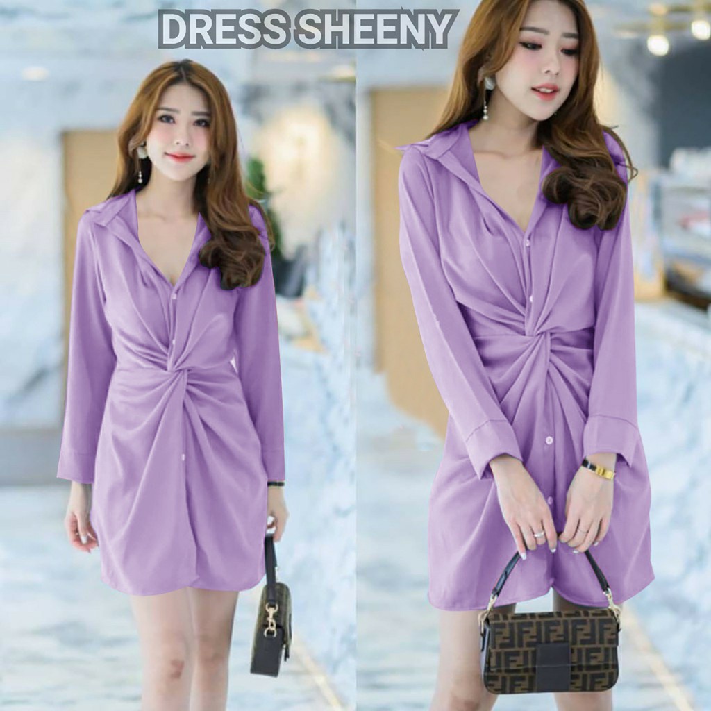 WSE390 - Dress Sheeny / Dress Wanita Korea / Dress Wanita Pendek / Dress Wanita Sexy Elegant / PREMIUM QUALITY