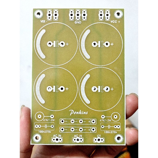 PCB PSU 4 elco fiber fr4