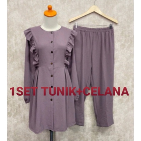 SET TUNIK+CELANA /SETELANA WANITA TERBARU