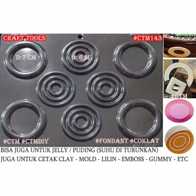 Cetakan Cokelat Dekorasi Cake Bulat