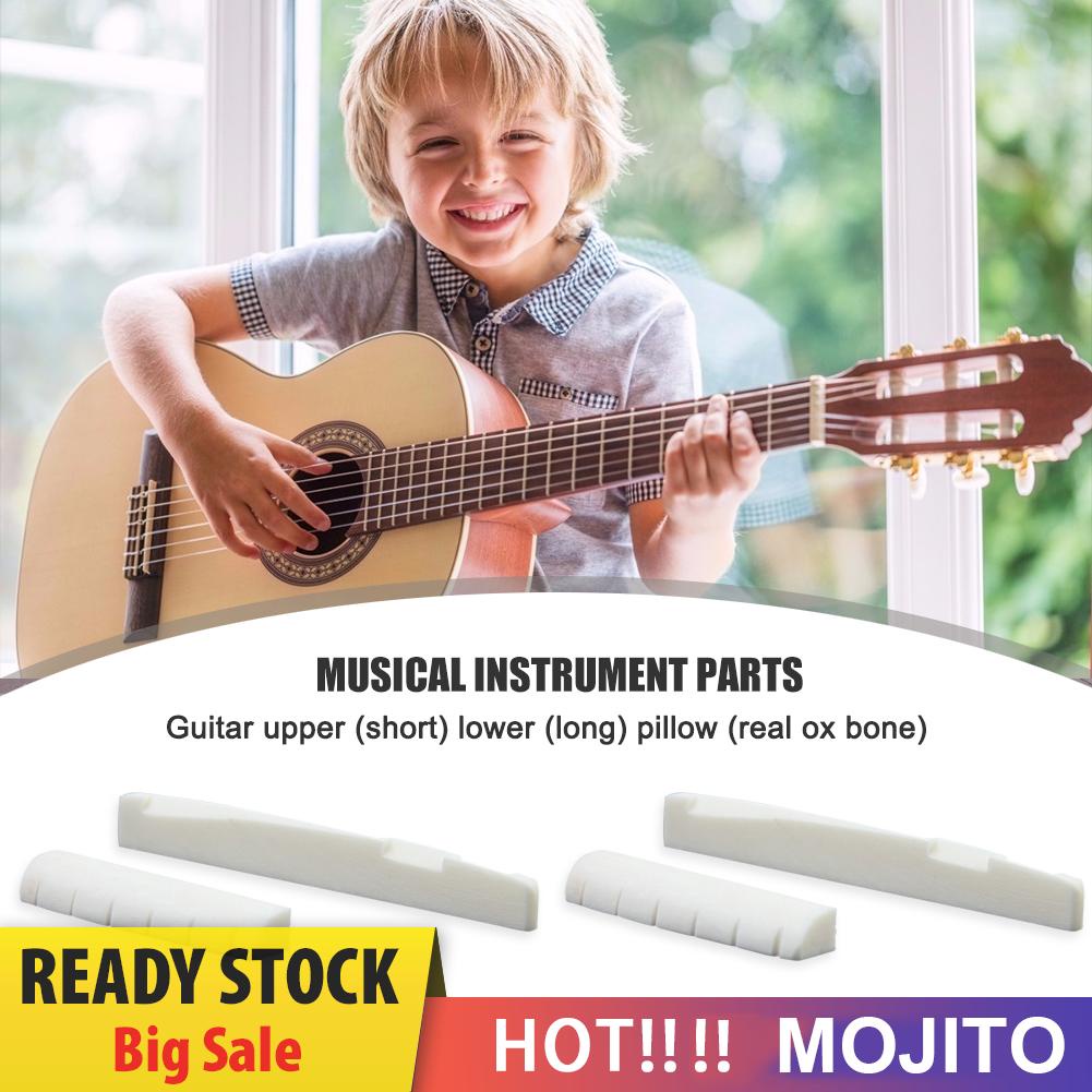 Mojito*4pcs Bone Guitar Bridge Nut Saddle 6 String Guitar Musical Instrument Parts