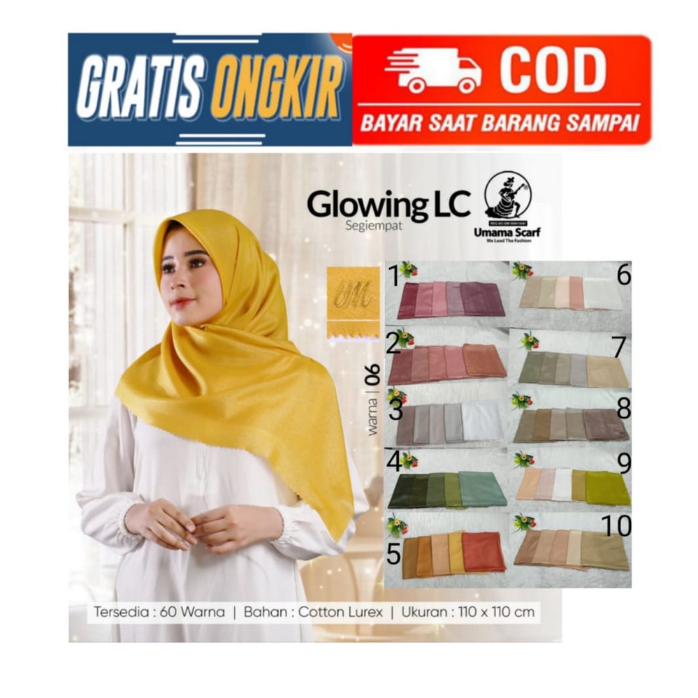 JILBAB SEGI EMPAT GLOWING LC ORI UMAMA