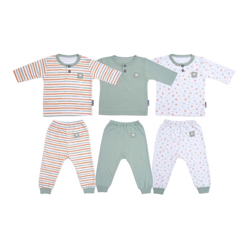 3 SETELAN BAJU TIDUR ANAK FLUFFY BABY TERMURAH !! Oblong baju panjang celana panjang size SML