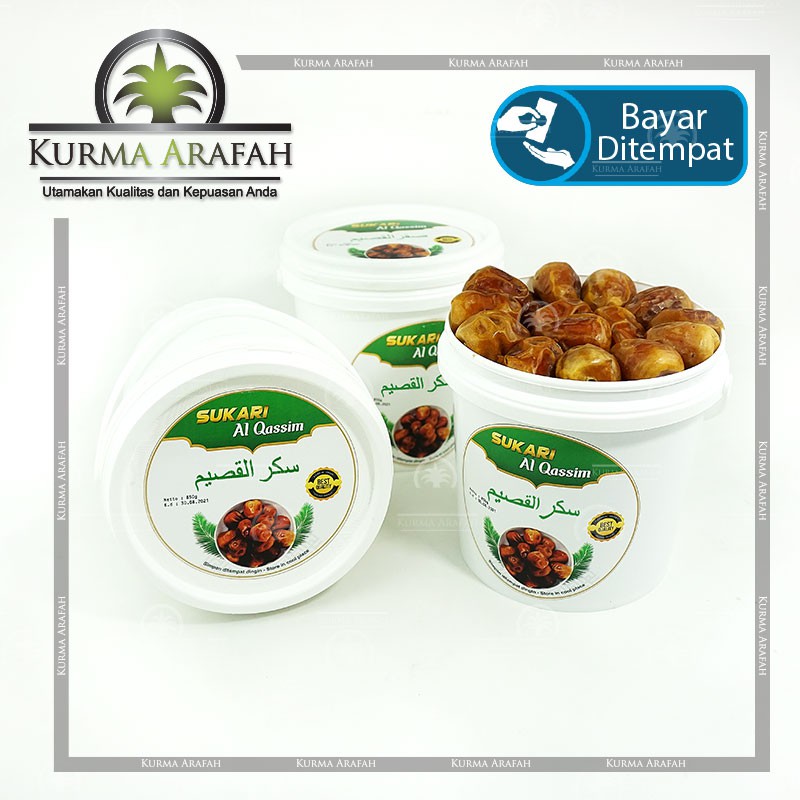 Kurma Sukari Al-Qossim 850 GR Premium Kemasan Ember