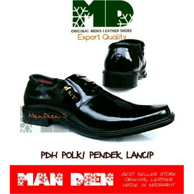 Mandiens - Sepatu Kulit Asli PDH SJ.275 /SJ175 Original Medali Export Quality