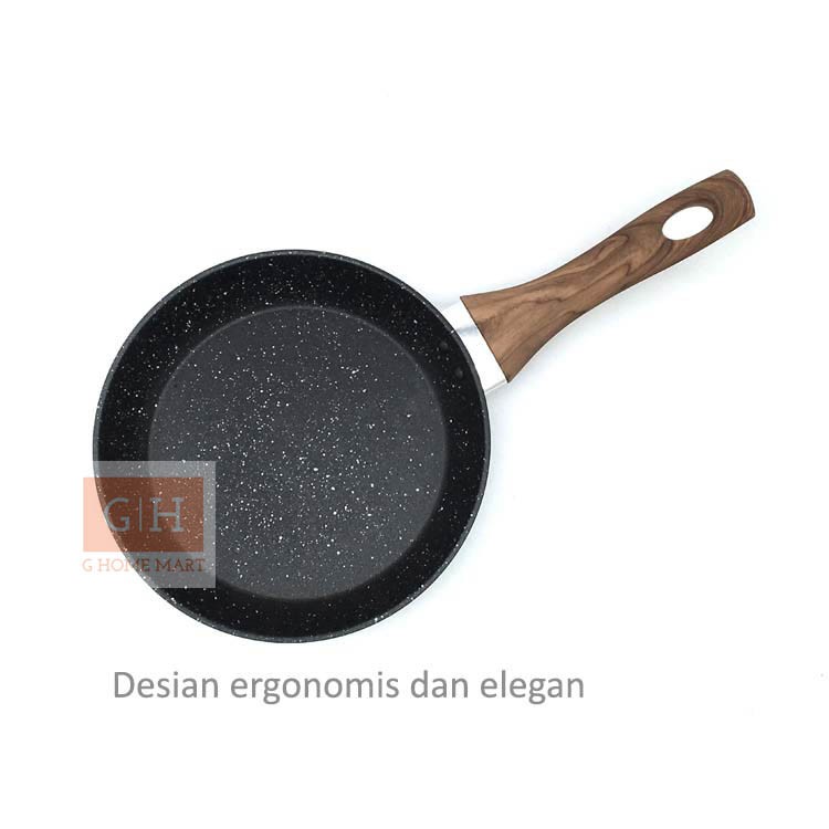 CUCI GUDANG Frypan Motif Marble Anti lengket | Premium Cookware