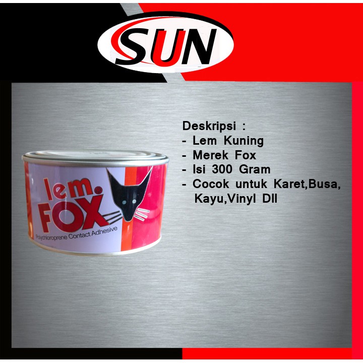 Lem Fox Kuning 300 Gram Triplek Hpl Kulit Sintetis