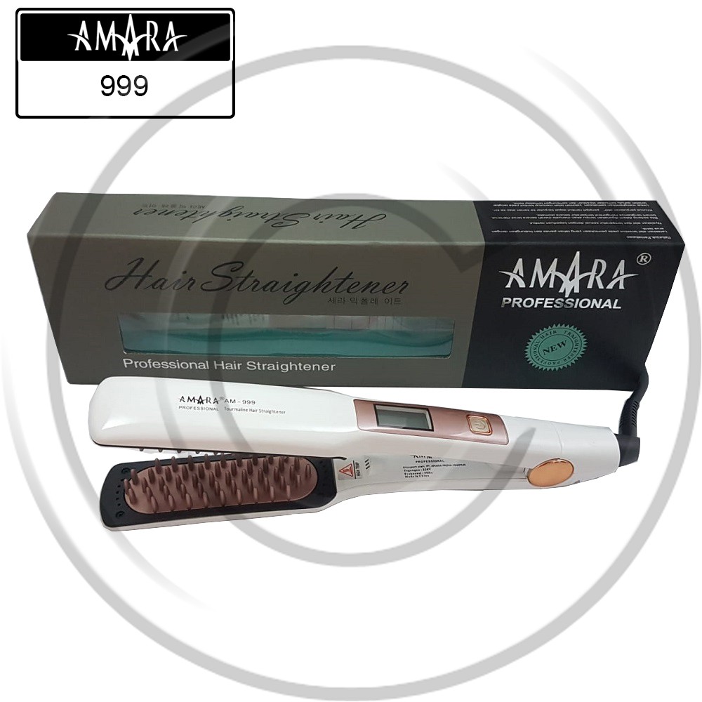 AMARA / AM-999 / Catokan Rambut Sisir (Pelurus) (Fast Hair Straightener) (Sisir Elektrik) - CO