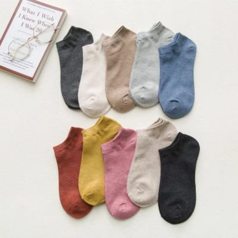 KAOS KAKI PENDEK MATAKAKI POLOS PRIA WANITA REMAJA MURAH / ANGKLE SOCKS UNISEX-8