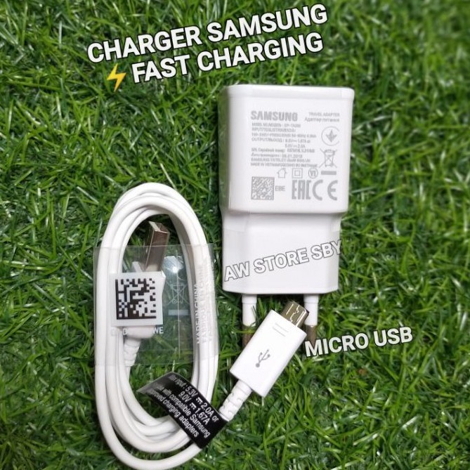 Charger samsung Micro Usb Fast Charging 2A 15W Power Adapter Samsung A10 A10S M10 A01 A01 A02 core J2 j3 J4 J5 J6 j7 Prome (S10+)