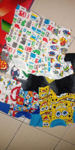 Setelan Anak Laki Laki Usia 6-24 Bulan Batik Koko Lis Oren