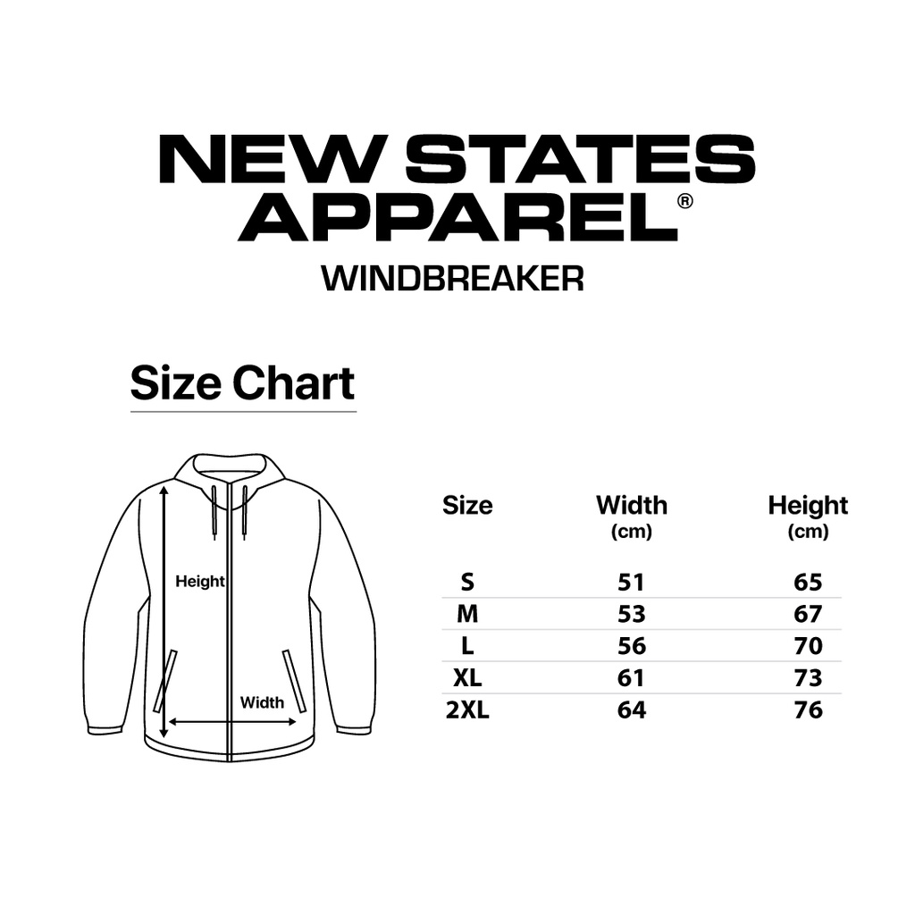 Jaket Polos Windbreaker New States Apparel 9810 Tahan Air Bahan Premium Dan Berkualitas