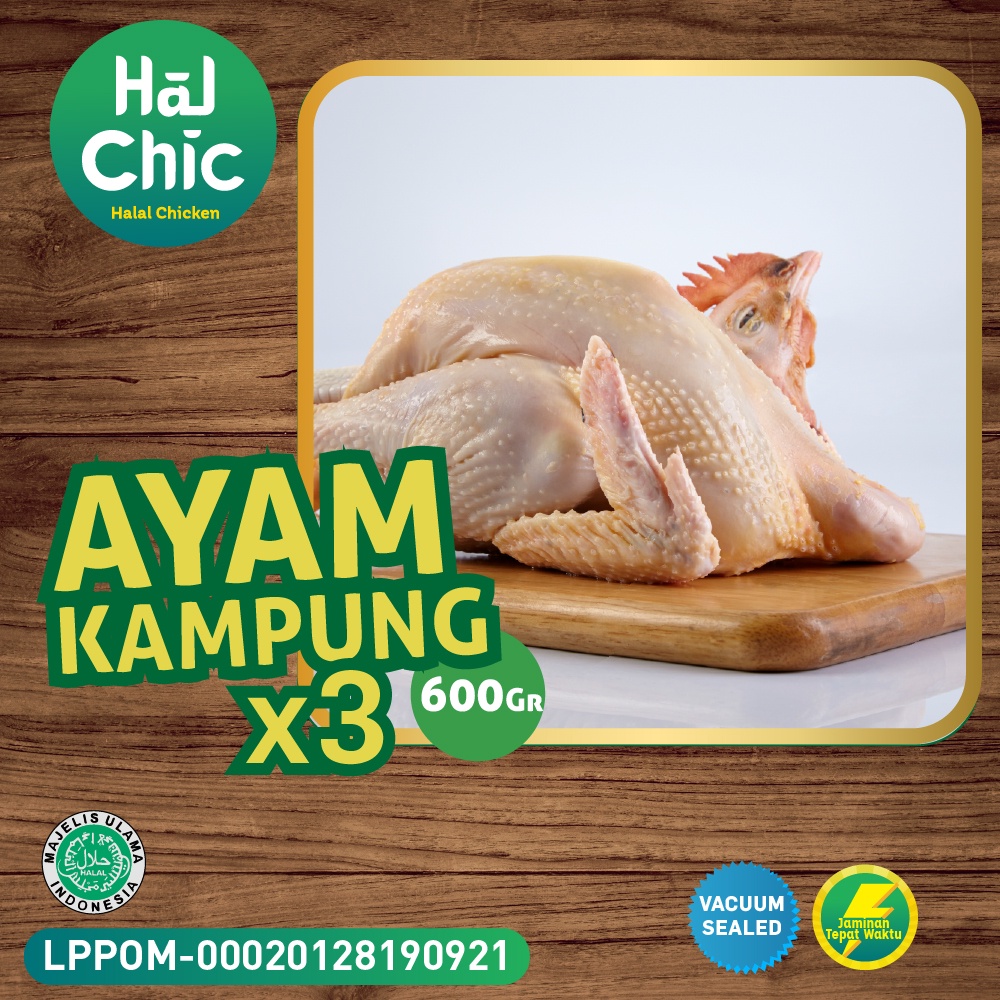 

Paket Hemat 3 Ayam Kampung 600 Gram HalChic
