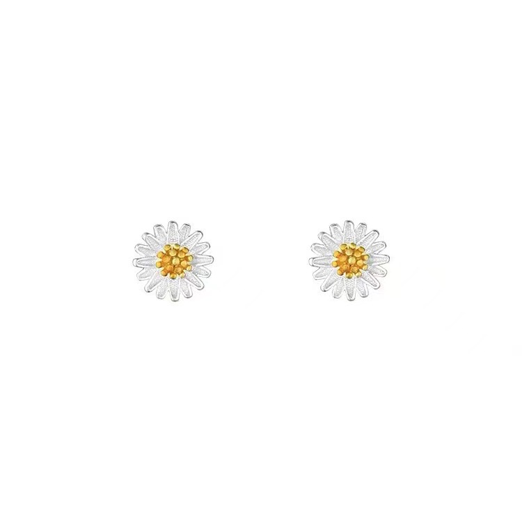 Anting Bunga Daisy Perak Silver Daisy Nano Sunflower (Takota 053)